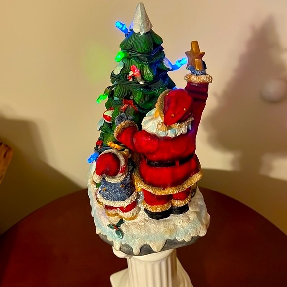 MUSICAL LED HOLIDAY TREE. SANTA  CLAUSE AND LITTLE BEAR 🎅 🐻🎄🌲 - Picture 5 of 11